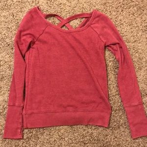 Pink Cross Back Sweater
